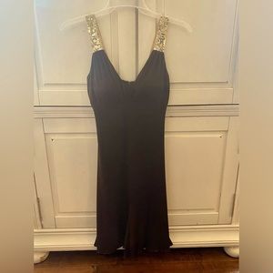 Dress with sequin straps